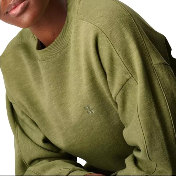 Sweaty Betty Essentials Sweatshirt Fern Green Small - Picture 1 of 7